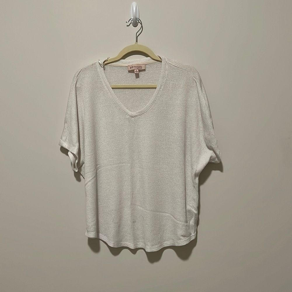 White Waffle T shirt 